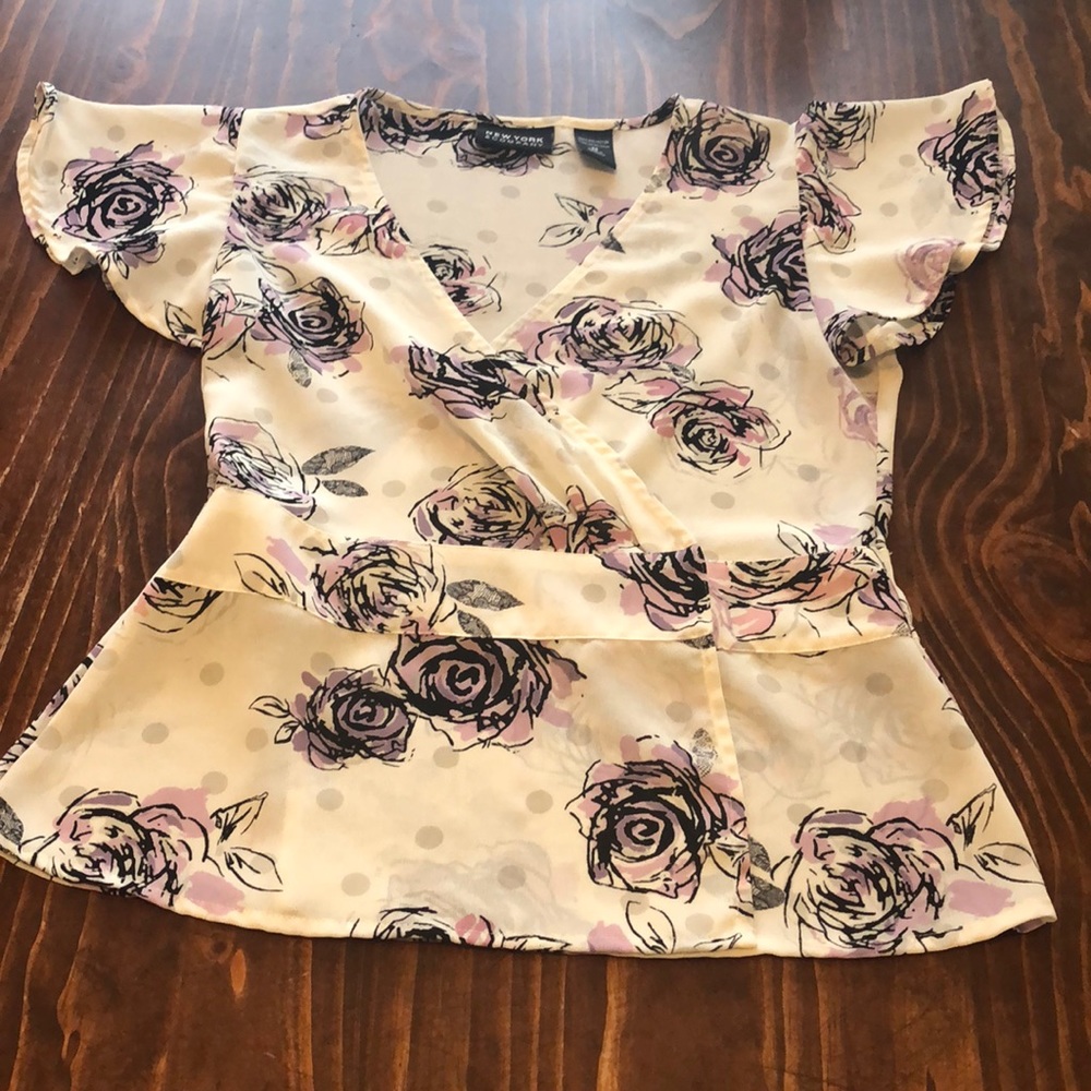New York & Company Wrap Blouse